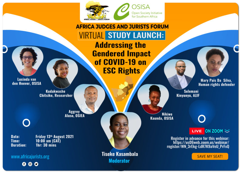 Virtual Study Launch on: Addressing the  Gendered Impact  of COVID-19 on ESC Rights