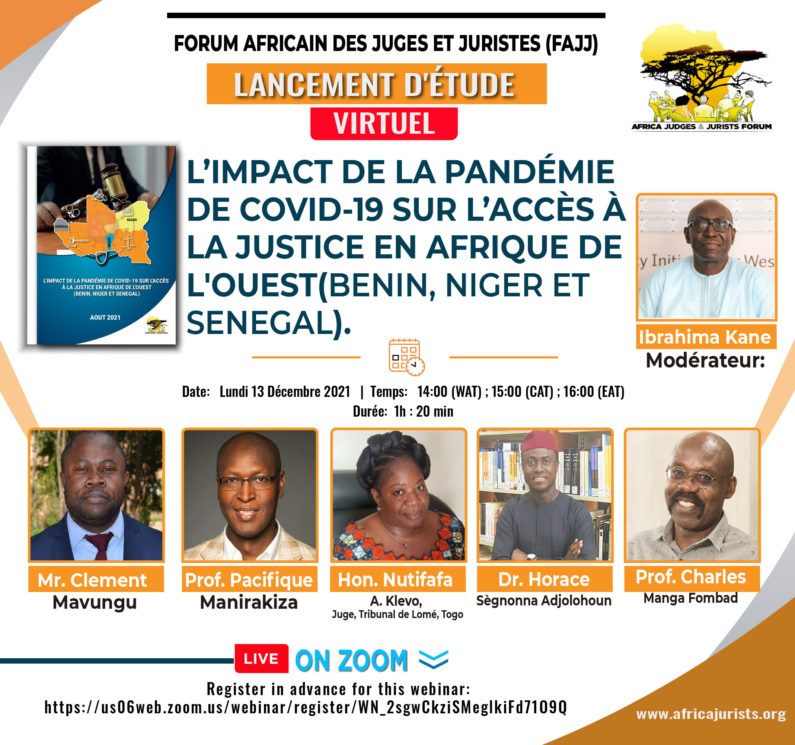 L’Impact de la Pandémie de Covid-19 Sur L’Access à la Justice en Afrique de L’Ouest (Benin, Niger et Senegal)
