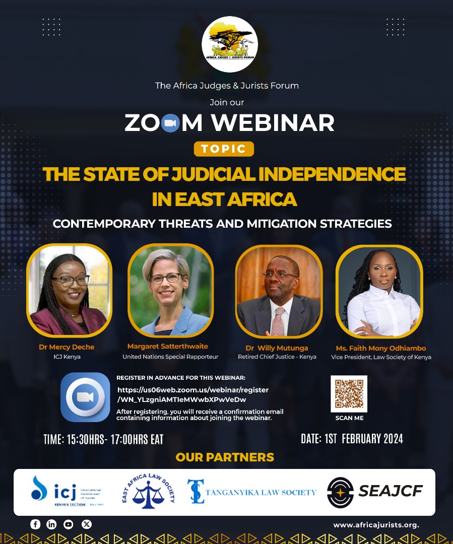 Africa Judges and Jurists Forum invites you to a Zoom webinar. Topic ...