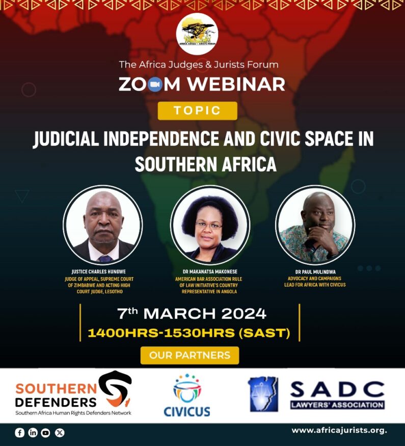REPORT ON JUDICIAL INDEPENDENCE AND CIVIC SPACE IN SOUTHERN AFRICA WEBINAR 