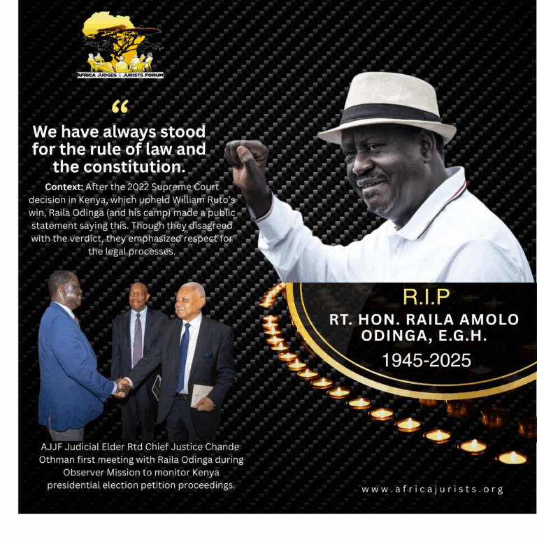 AJJF mourns the passing of Rt. Hon. Raila Amolo Odinga, E.G.H. (1945–2025)