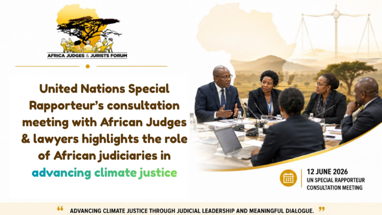 United Nations Special Rapporteur’s consultation meeting with African Judges and lawyers highlights the role of African judiciaries in advancing climate justice